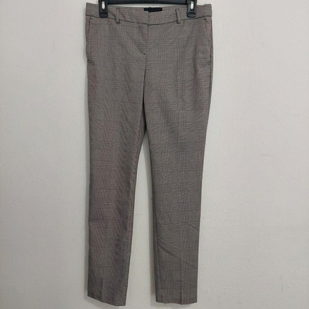 Cynthia Rowley New York Women's Gray Plaid Slim Fit Dress Pants Pockets Size 2 - Picture 1 of 7